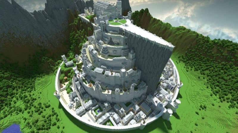 Minas Tirith in Minecraft (picture credits: pcgamesn)