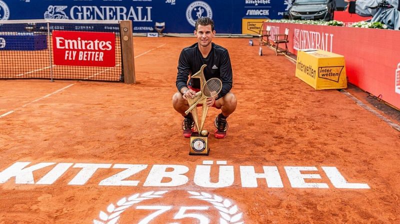 Dominic Thiem after winning the ATP 250 Kitzbuhel title in 2019