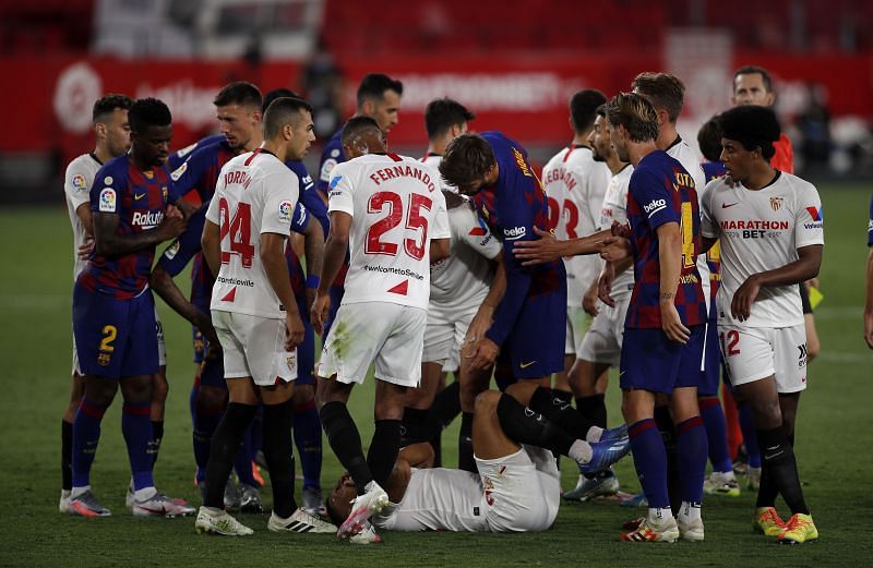 Barcelona were held to a 0-0 draw against Sevilla