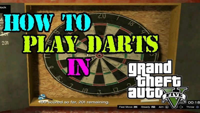 Play darts in GTA 5. Image: YouTube.