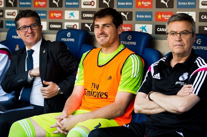 Iker Casillas before a Real Madrid match