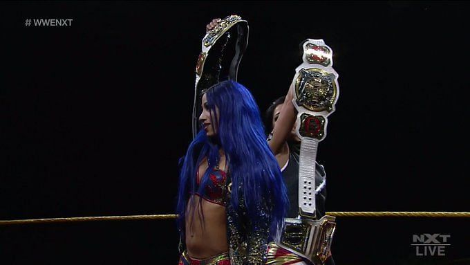 The Boss &amp; Bayley Dos Straps brought the WWE Women&#039;s Tag Team Titles to NXT