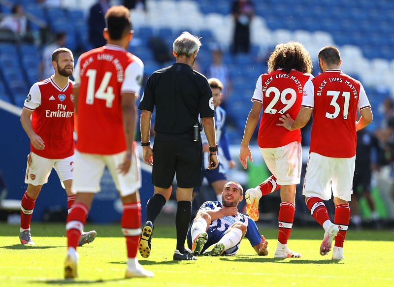 The EPL midfielder is said to have taunted the Brighton players