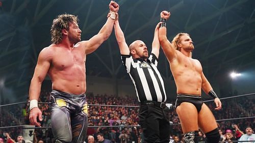 Adam &#039;Hangman&#039; Page and Kenny Omega are the reigning AEW Tag-Team Champions