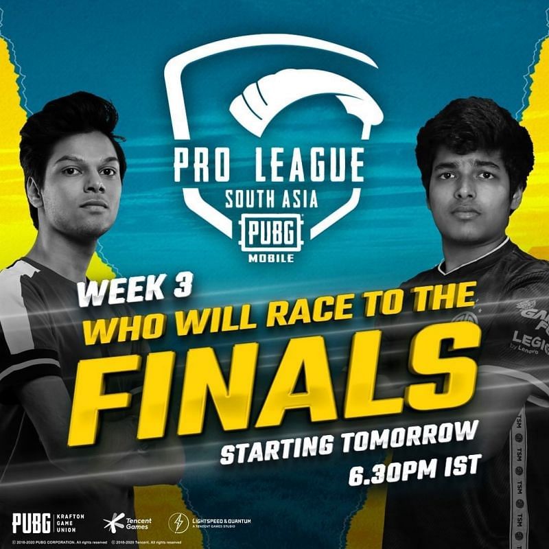 PMPL South Asia 2020 Week 3 Day 1 schedule officially announced