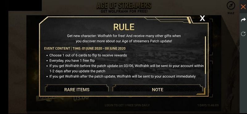 Rules of the Event