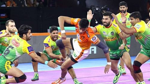 Neeraj Kumar (C) was a force to reckon with from the Patna Pirates