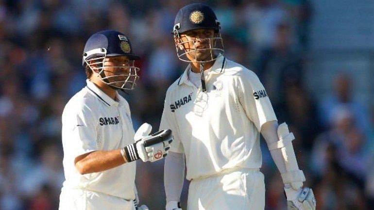 Rahul Dravid (right) was a vital cog in the Indian Test team, along with Sachin Tendulkar (right).
