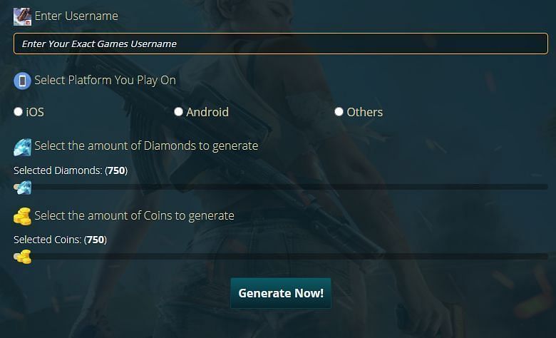 Free Fire Diamond Generator