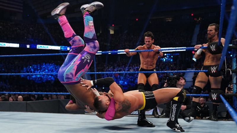 The Undisputed Era in action against The New Day