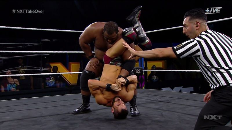 Johnny Gargano during his match with Keith Lee at WWE NXT TakeOver