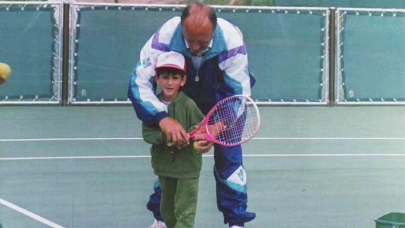 Novak Djokovic with his father Srdjan Djokovic