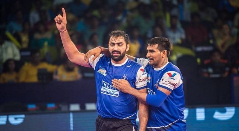 Mohit Chhillar (left) was part of one of the most feared defensive duos in the PKL, along with Surender Nada