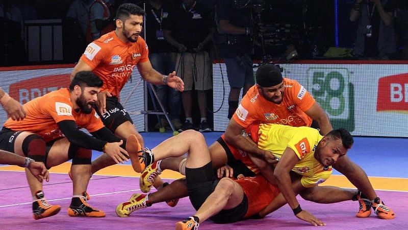 Mahendra Ganesh Rajput scored a 7-pointer raid against U Mumba.