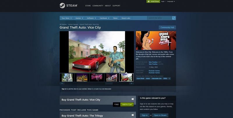 GTA Vice City Available on Steam