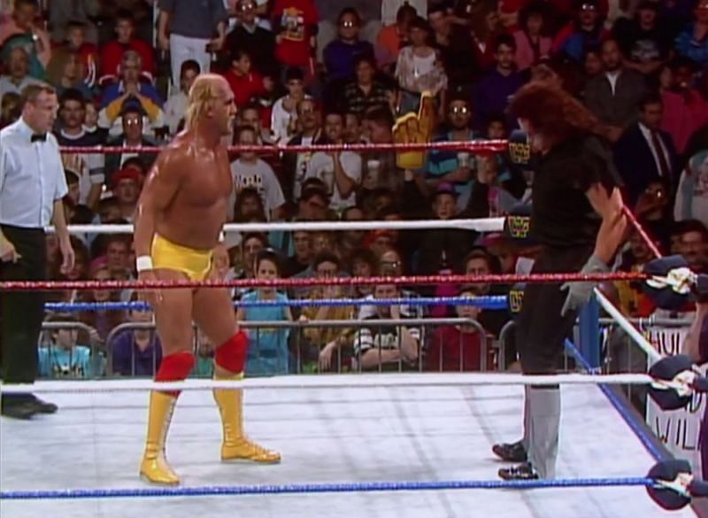 Hulk Hogan faces off against The Undertaker at This Tuesday in Texas in 1991