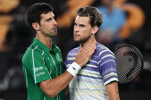 Novak Djokovic and Dominic Thiem