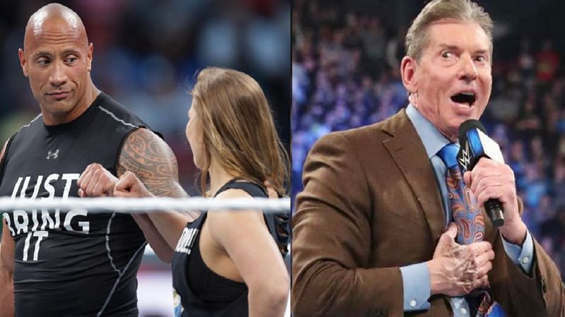 Vince had plans for The Rock and Ronda Rousey at WrestleMania 34