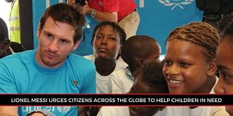 Lionel Messi shines light on grim worldwide scenario and announces support for UNICEF's initiative