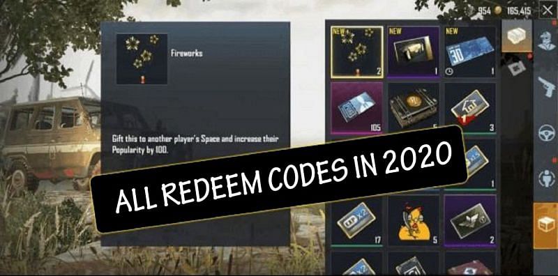 PUBG Mobile: List of all official redeem codes released in 2020