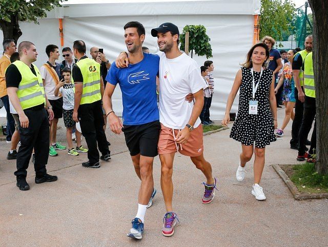 Novak Djokovic and Grigor Dimitrov in happier times at the Adria Tour