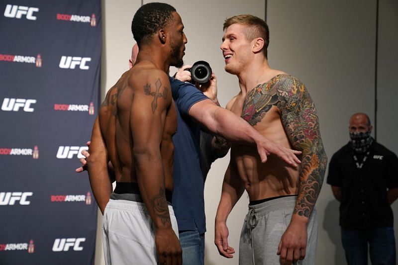 Marvin Vettori (right) will return to the Octagon this weekend