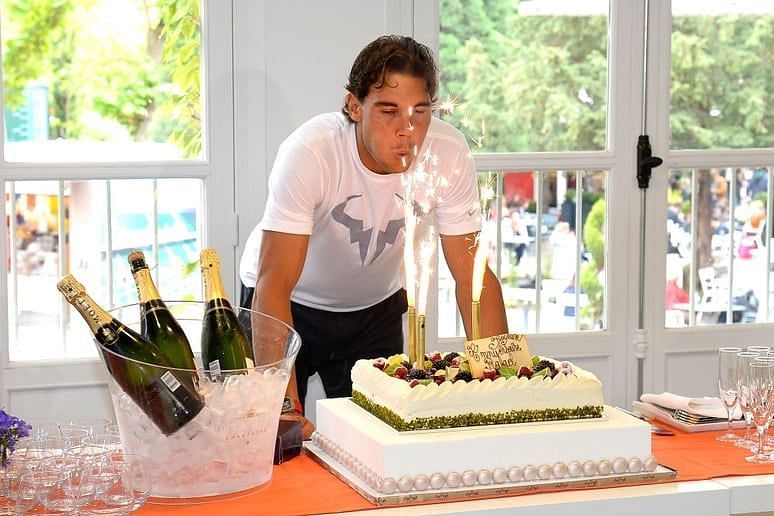 Celebrating a birthday at Roland Garros has been a tradition for Nadal
