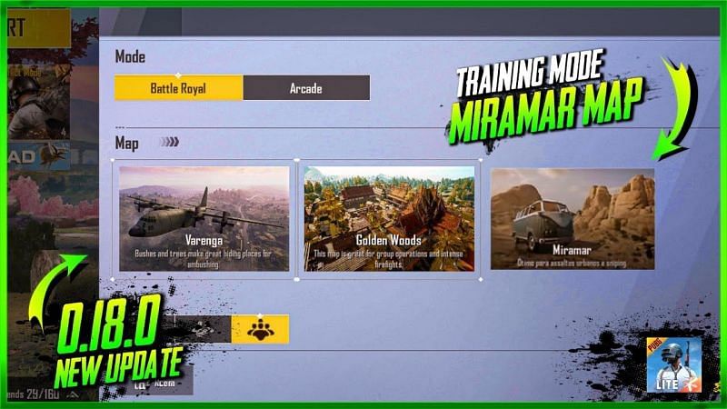 Pubg Mobile Lite 0 18 0 Update Leaks Miramar Map Training Mode And More