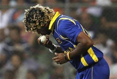 Sachin Tendulkar says that Lasith Malinga's ritual of kissing the ball might no longer be legal.