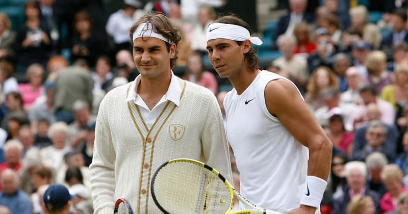 Roger Federer (left) and Rafael Nadal