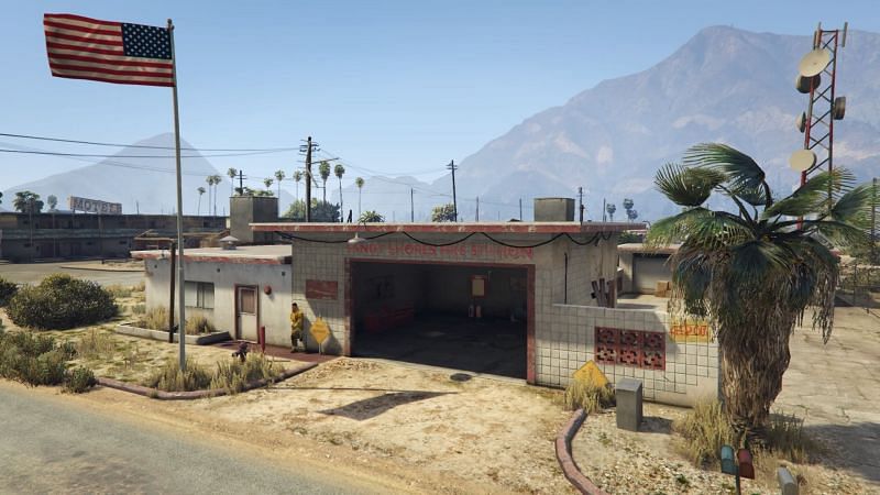 Sandy Shores Fire Station (Image Courtesy: GTA Wiki - Fandom)