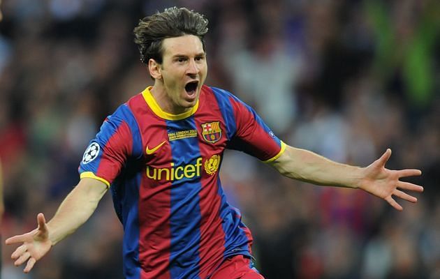 Barcelona&#039;s Lionel Messi bagged a fantastic goal against Manchester United in the 2011 UCL final