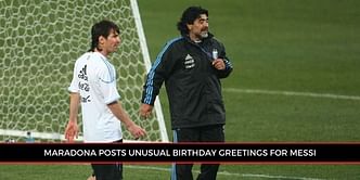 Lionel Messi receives a special birthday message from Argentine legend Diego Maradona
