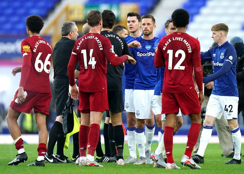 Everton and Liverpool played out a goalless draw in the Premier League on Sunday