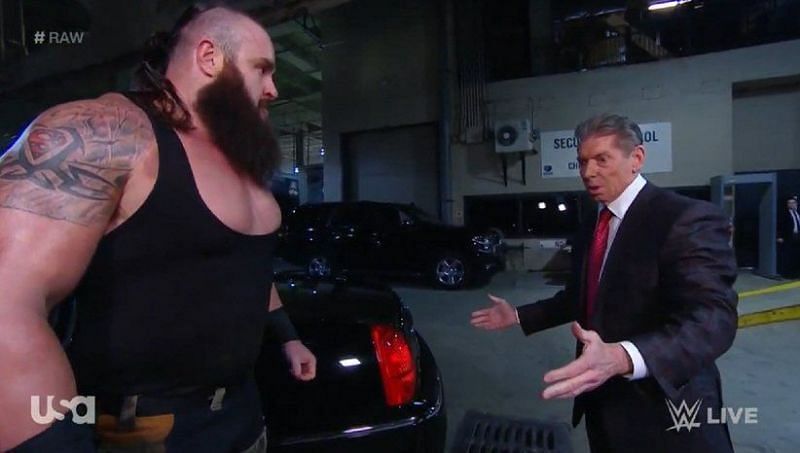 Strowman and Vince McMahon backstage