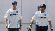 Kirsten and Sachin Tendulkar in a nets session