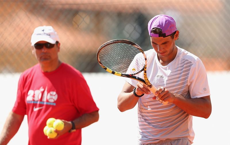 Toni (L) and Rafael Nadal