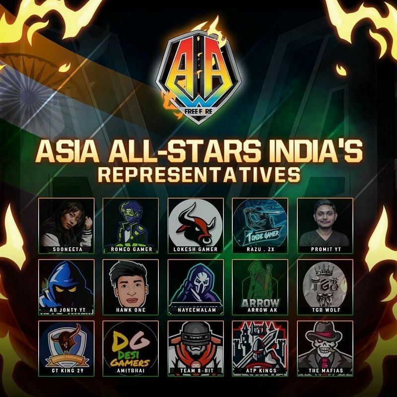 Free Fire Asia All-Stars 2020: Influencers and pros come together