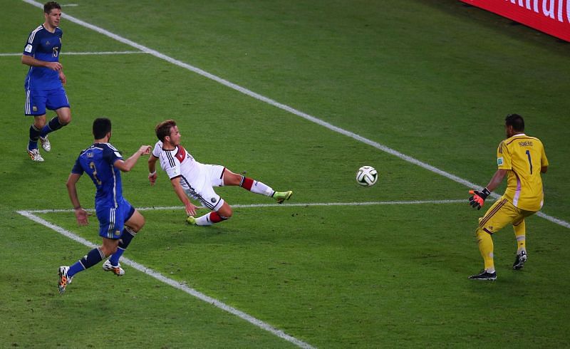 The defining moment as G&ouml;tze wins the World Cup for Germany