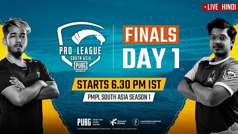 PMPL South Asia Finals 2020 Day 1 Schedule