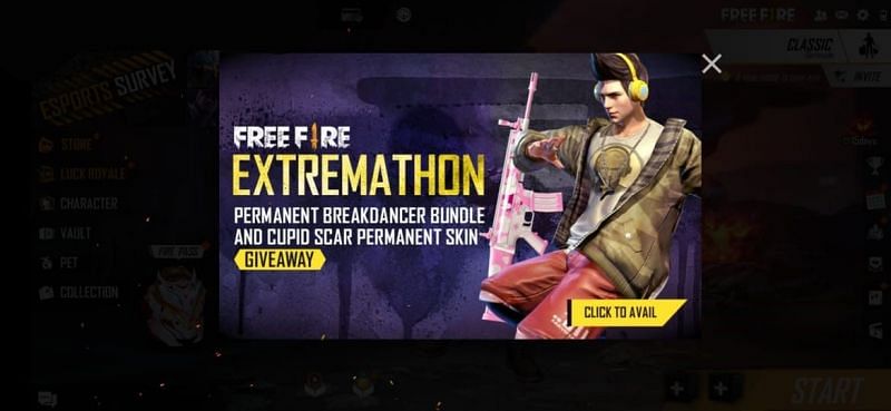 Free Fire Cupid Scar Redeem Code Reward All You Need To Know