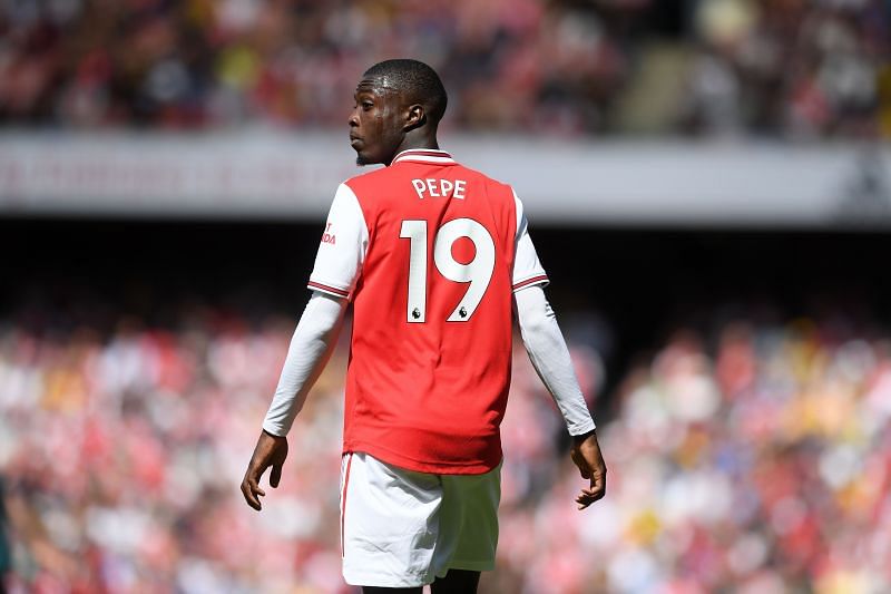 Nicolas Pepe during Arsenal&#039;s Premier League game against Burnley