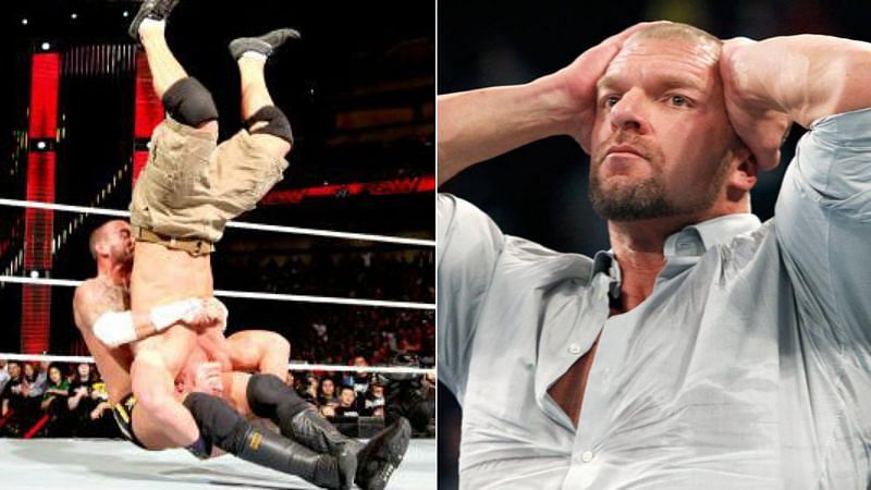 CM Punk hit John Cena with a piledriver