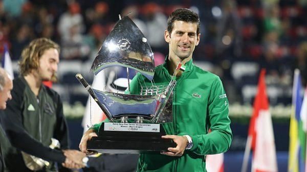 Novak Djokovic won his second title of the 2020 season in Dubai to go 18-0 for the year.