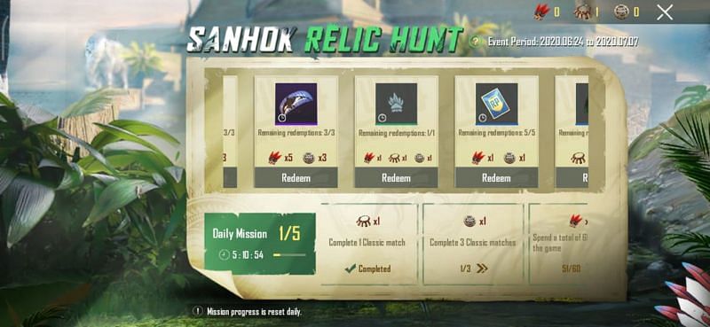 Sanhok Relic Hunt event (Picture Courtesy: PUBG Mobile) 