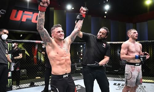 Dustin Poirier with a big W