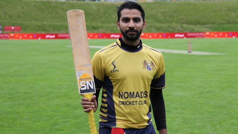 Faheem Nazir is the highest scorer in the St Gallen T10 League so far (Image credits: ecn.cricket)