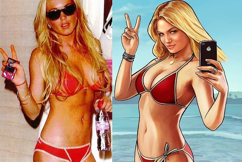 Lindsay Lohan(left) filed a suit against Rockstar Games.