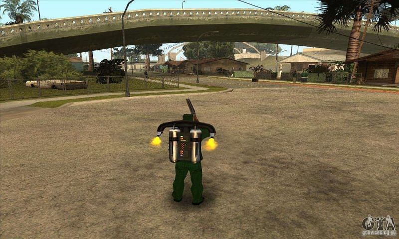 GTA: San Andreas, the infamous jetpack cheat. (picture credits: GTAall)