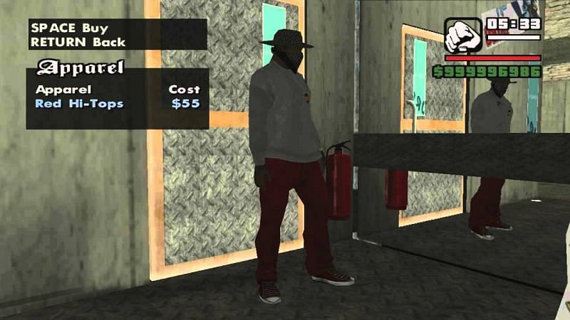 Customizing clothing in GTA: San Andreas